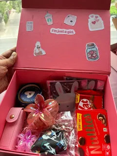 Elora Gifting Handcrafted Aesthetic Pink Surprise Gift Box Hamper