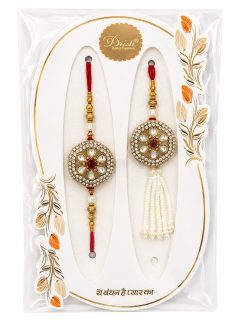 Universal Elegant Silver Rakhi for Brother