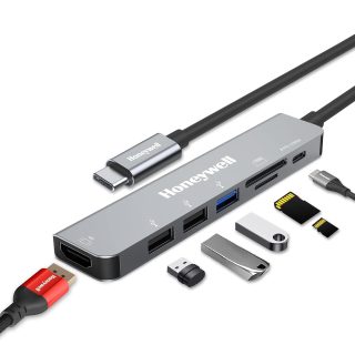 Honeywell 8-in-1 Type-C Multi-Port Hub with 100W PD Charging (Space Grey)