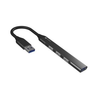 Portronics Mport 4-in-1 High-Speed USB Hub (Black)